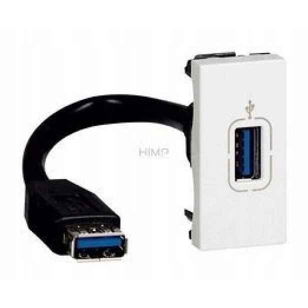 Mosaic Usb 3.0 zásuvka s kabelem Legrand 078746