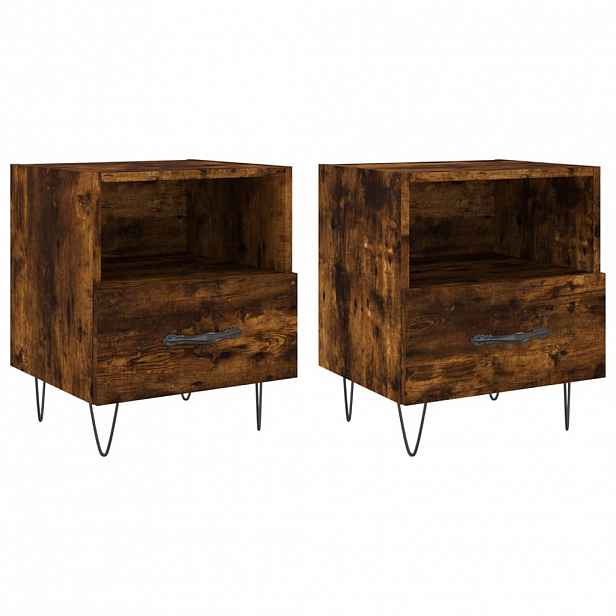 vidaXL Noční stolky 2 ks kouřový dub 40x35x47,5 cm kompozitní dřevo