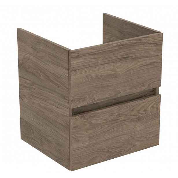 Ideal Standard Eurovit+ - Umyvadlová skříňka, 55x50x44 cm, 2 zásuvky, ořech R0256Y9