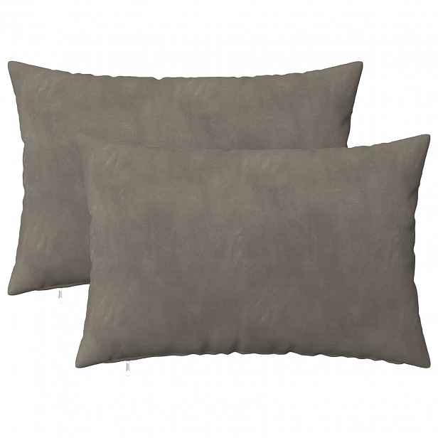 vidaXL Povlak na polštář 2 pcs HEERLEN Světle šedá 50 x 75 cm Samet