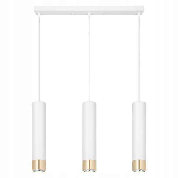 Závěsná Led lampa Lustr Stropní Svítidlo Tuby Převis Kov GU10 Bílá nad stůl Loft