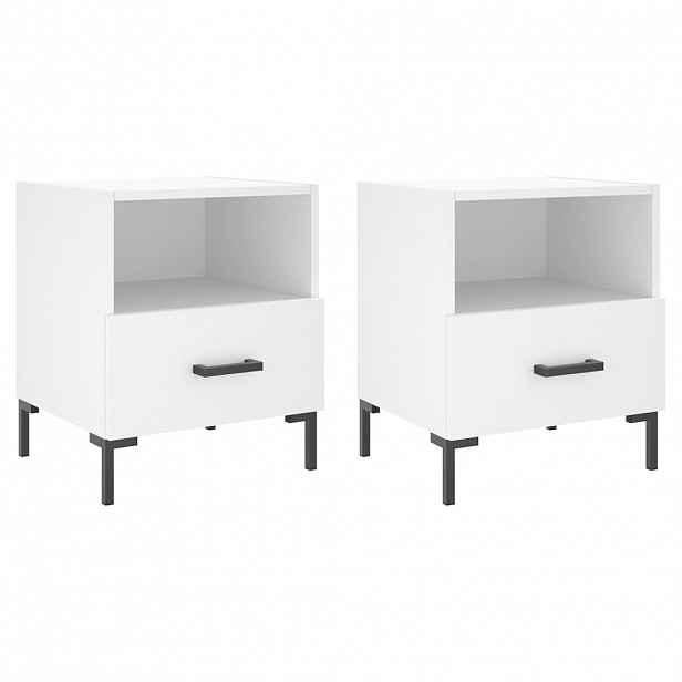 vidaXL Noční stolky 2 ks bílé 40 x 35 x 47,5 cm kompozitní dřevo
