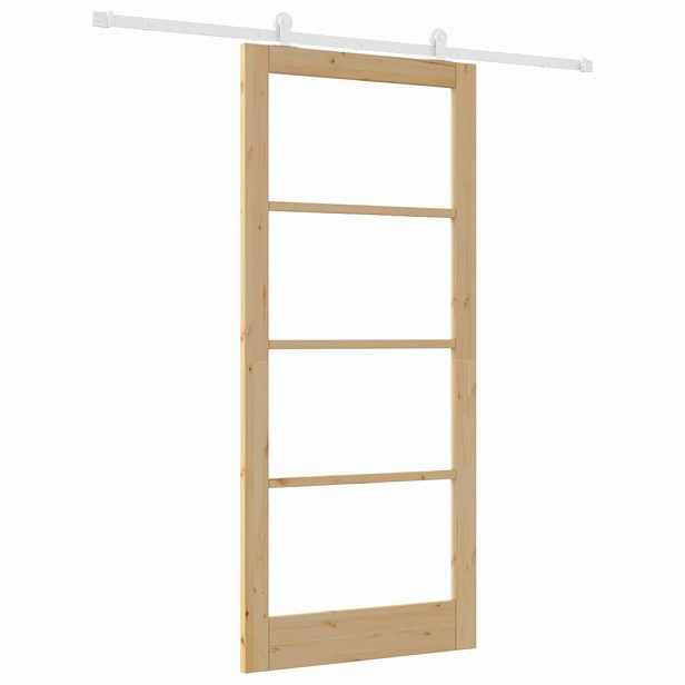 vidaXL Posuvné dveře ORKDAL 93 x 211 cm Masivní borové dřevo a sklo
