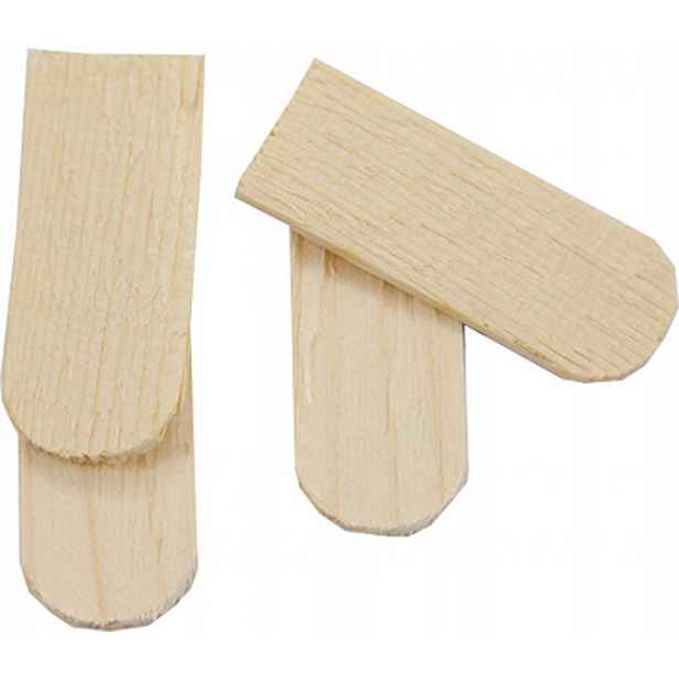Dřevěné kulaté střešní tašky Gonty do vánočního betlému – 5x2 cm – 200 ks