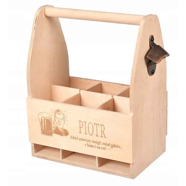Dřevěné Nosítko Krabička Na Pivo Gravírovací Dárek