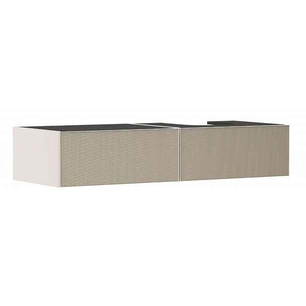 Hansgrohe Xevolos E - Umyvadlová skříňka, 28x137x55 cm, 2 zásuvky, matná béžová/strukturovaný bronz 54323390