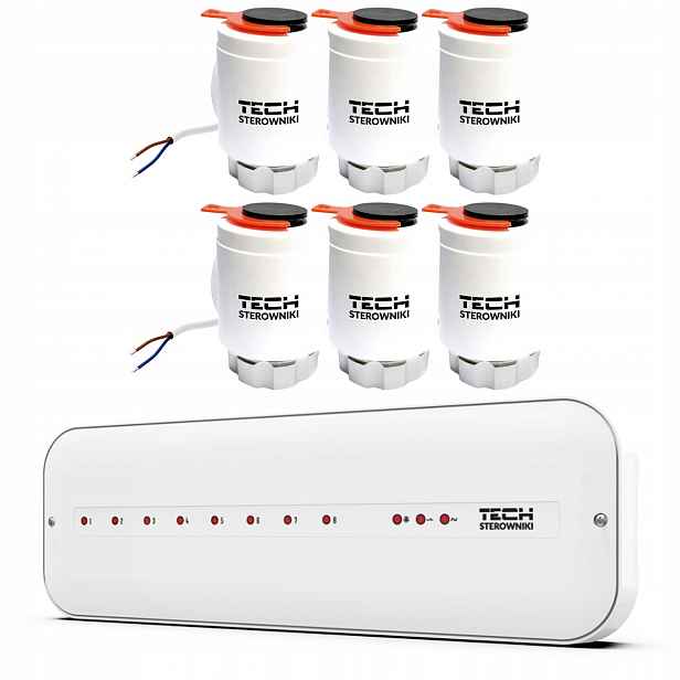 Ovládač Lišta L-5-S Slim 6 Termoelektrických Pohonů STT-230/2 T Tech
