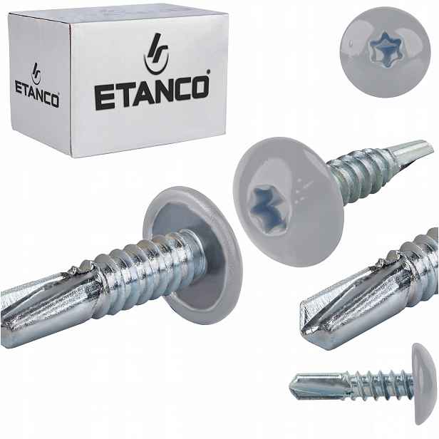 Šrouby do kovu Torx 5 mm 5,5 x 19 mm Ral 9006 500 ks Etanco GT5 Ph