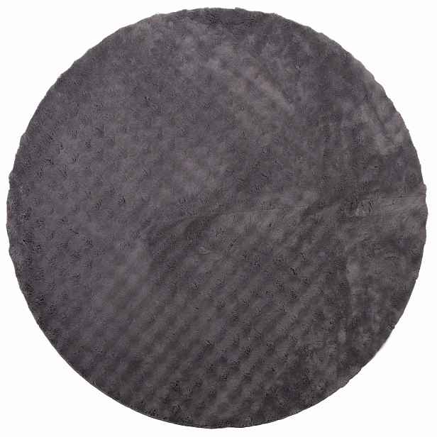 vidaXL Kusové koberce Kulatý SIROLO Antracitová Ø 120 CM Polyester