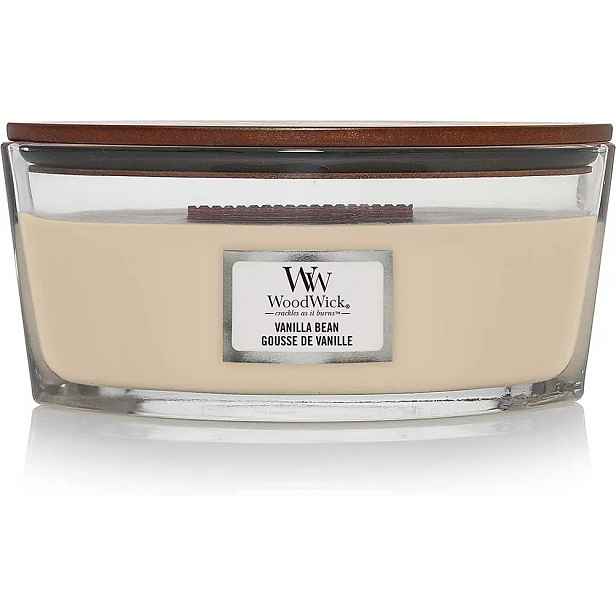 Vonná svíčka sójová elipsa Vanilla Bean Woodwick 453 g
