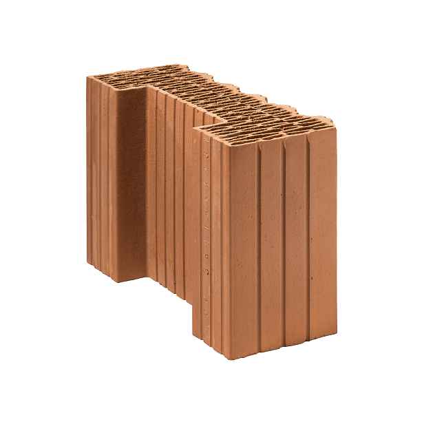 Cihla broušená poloviční koncová Porotherm 38 EKO Profi DF 1/2 K P8 380×125×249 mm