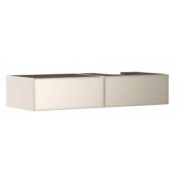Hansgrohe Xevolos E - Umyvadlová skříňka, 28x137x55 cm, 2 zásuvky, matná béžová/metalická béžová 54323790