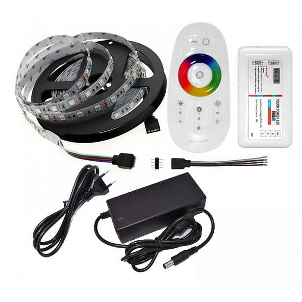 Led páska Set 5 m Rgb 5050 60/M dálkový ovladač Dotyk náhrada