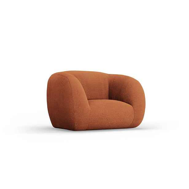 Oranžové křeslo z textilie bouclé Essen – Cosmopolitan Design