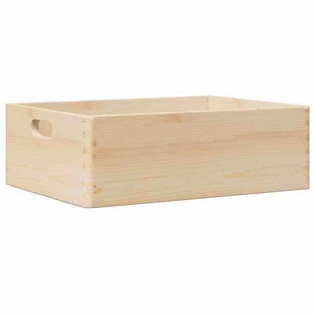vidaXL Dřevěná box s úchytkami 40x30x13 cm masivní borové dřevo