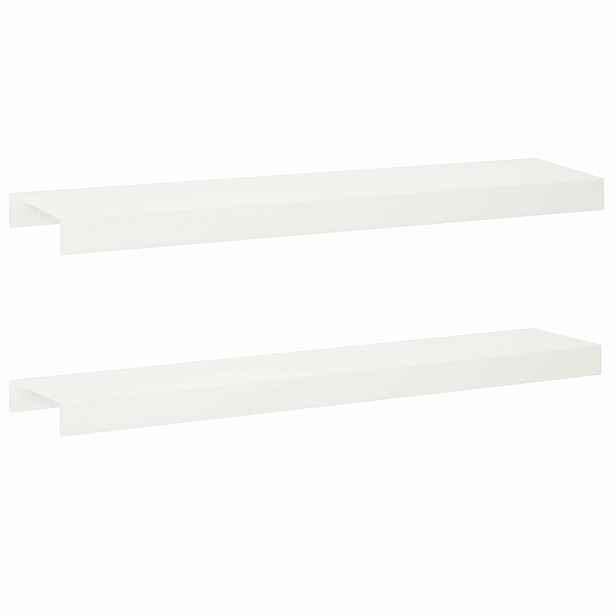 vidaXL Krycí profil na zahradní obruby 2 ks 100 x 20 x 5 cm Ocel Bílá