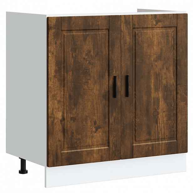 vidaXL Skříňka pod umyvadlo "Porto" kouřový dub 80x46x81,5 cm kompozit