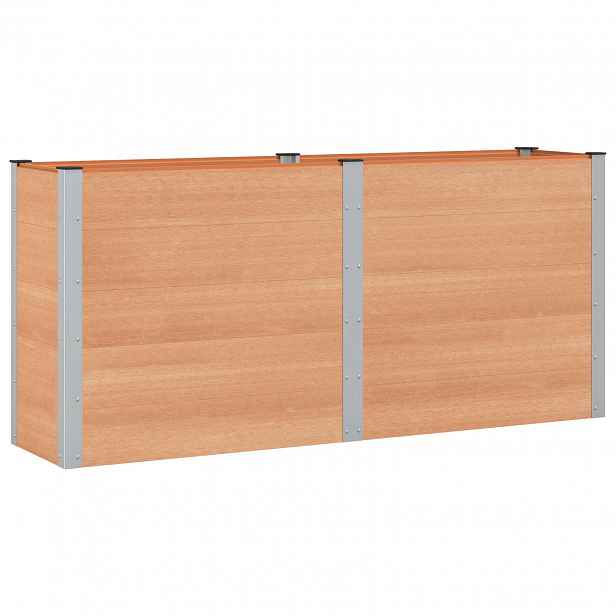 vidaXL Zahradní vyvýšený záhon Hnědá 200 x 50 x 91 cm WPC a hliník