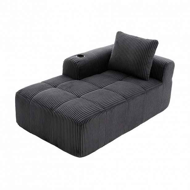 Urban Meuble LENOŠKA z manšestru (158 cm) s držákem na nápoje a bočními kapsami