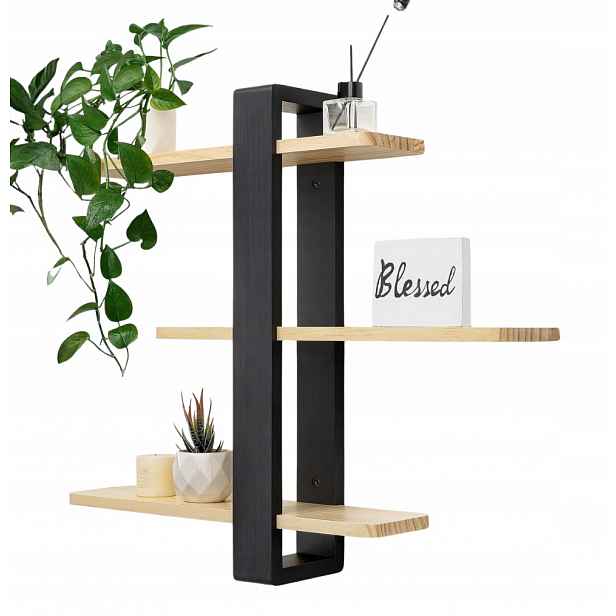 Dřevěné Police 3KS Sada Polic Rustikální Loft Dikom 50 cm New