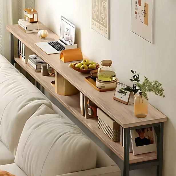 Konzolový Stolek Toaletní Stolek S Poličkou Za Pohovku Loft 80 x 20 x 100,2 CM Dub Sonoma