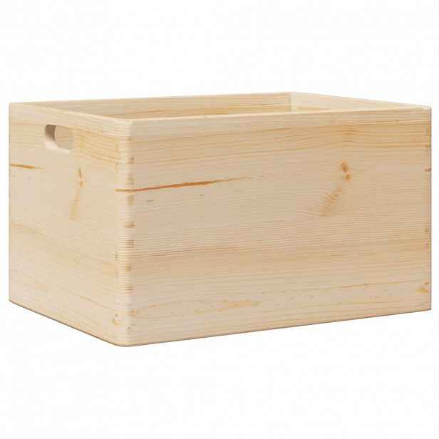 vidaXL Dřevěná box s úchytkami 40x30x23 cm masivní borové dřevo