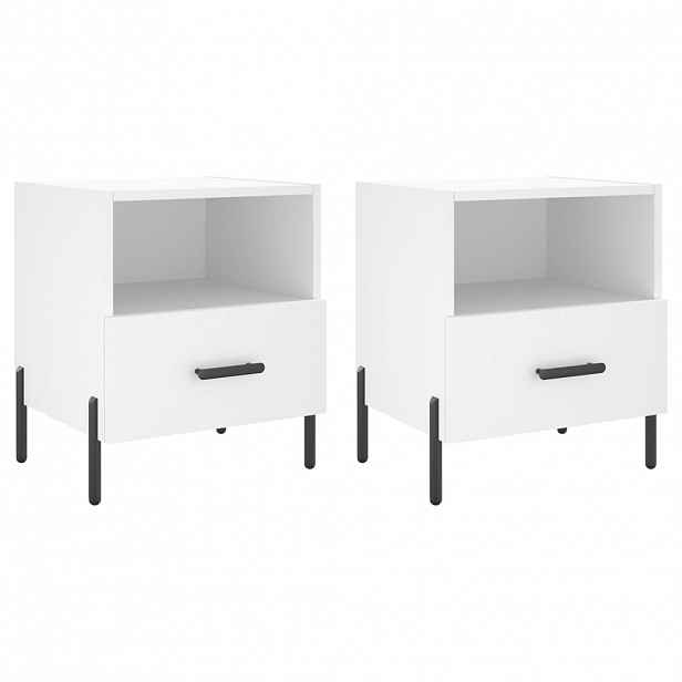 vidaXL Noční stolky 2 ks bílé 40 x 35 x 47,5 cm kompozitní dřevo