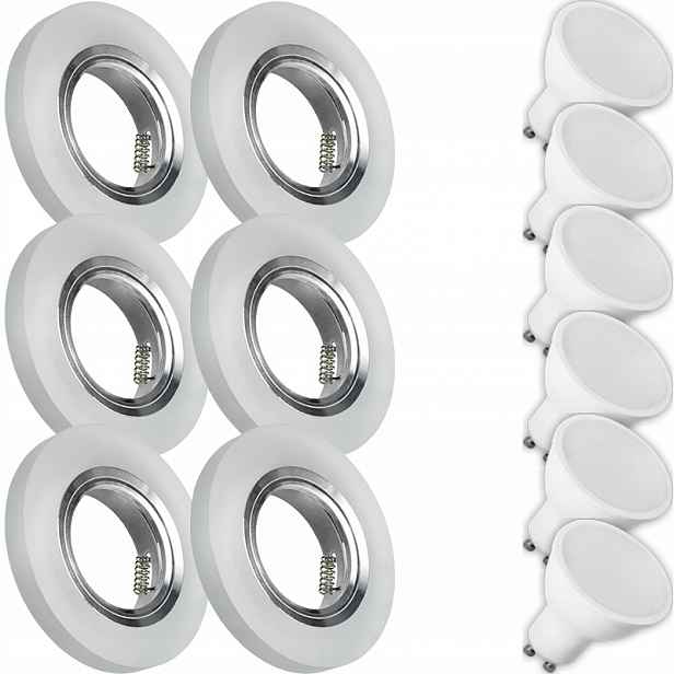 6X Skleněná Lampička Moderní Kulaté Svítidlo Silné Sklo 10W Led Žárovka