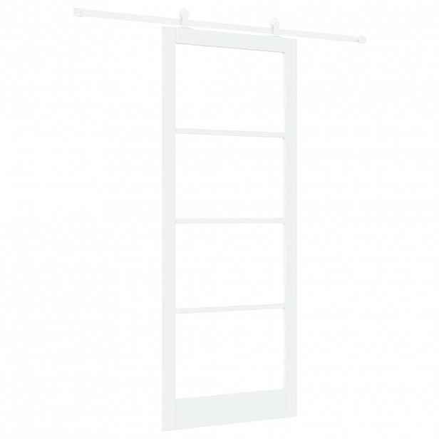 vidaXL Posuvné dveře ORKDAL 93 x 232 cm Masivní borové dřevo a sklo