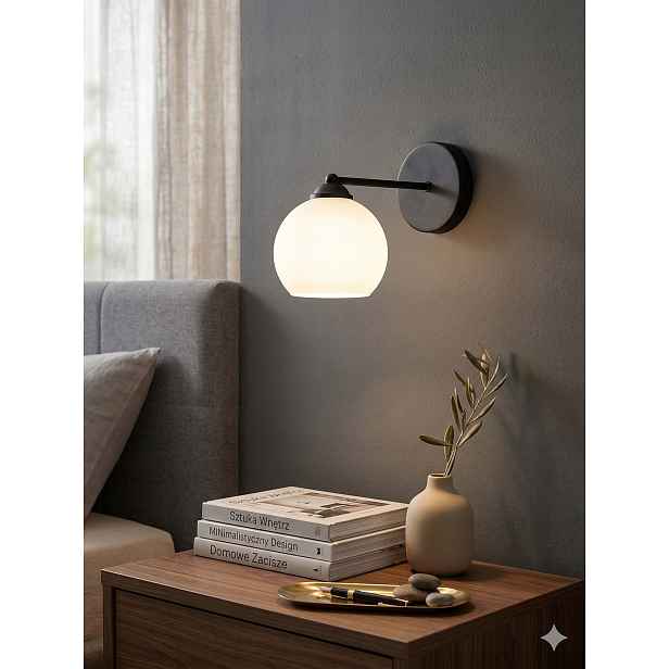 Euro-Lamp Nástěnné svítidlo Uno Černé Stínidlo bílé 1X60 Výrobce
