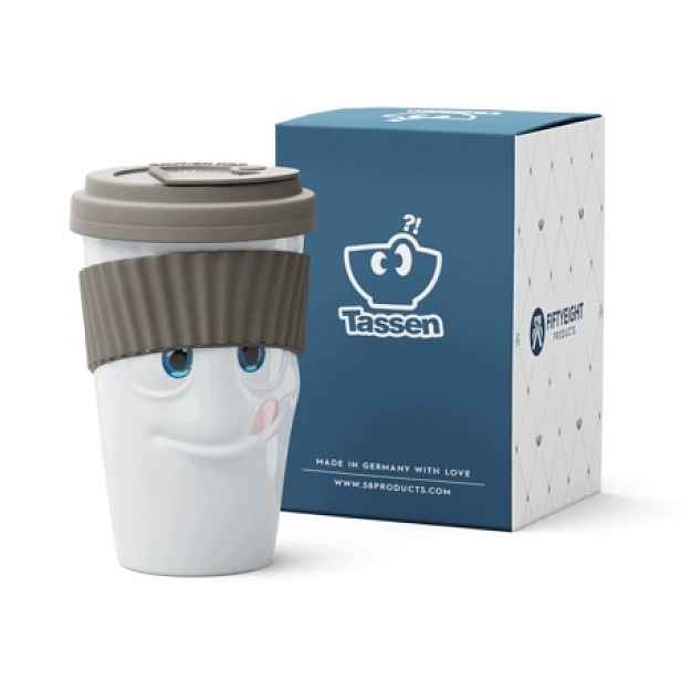Tassen Hrnek To Go Tasty Movie 400 ml Porcelán Dárek 3D Modré oči