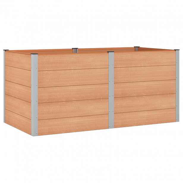 vidaXL Zahradní vyvýšený záhon Hnědá 200 x 100 x 91 cm WPC a hliník
