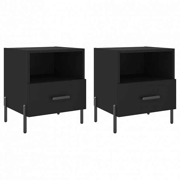 vidaXL Noční stolky 2 ks černé 40 x 35 x 47,5 cm kompozitní dřevo