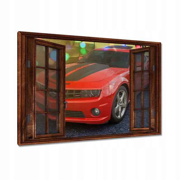 Obrazy 120x80 Chevy Camaro Ss Červené