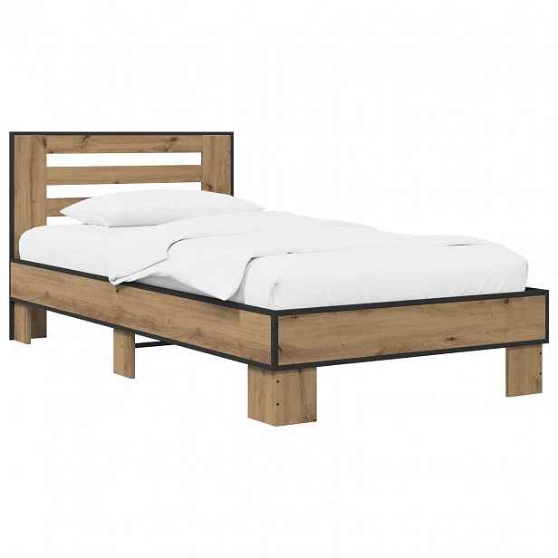 vidaXL Rám postele s čelem Dub artisan 80 x 200 cm Kompozitní dřevo