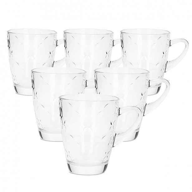 Florina Sada skleněných hrnků Iris 300 ml, 6 ks