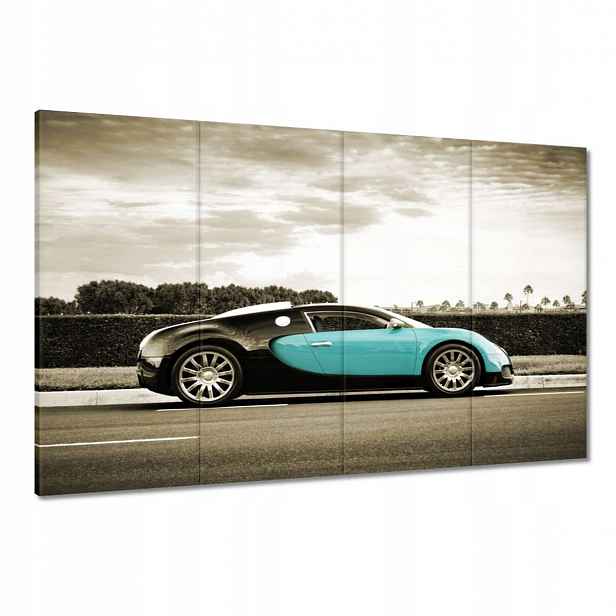 Obrazy 120x80 Tyrkysové Bugatti Auto