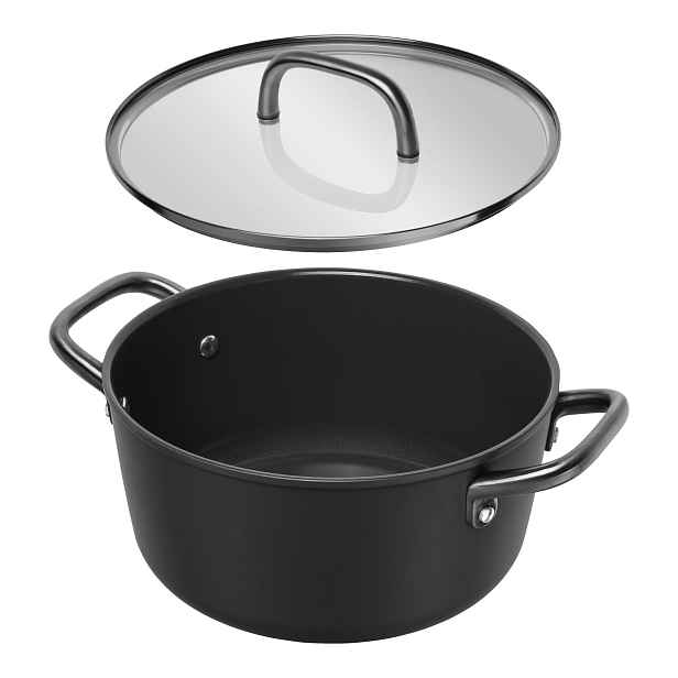 Zwilling Nepřilnavý hrnec Milano s keramickým povrchem a skleněnou poklicí, Ø 24 cm / 4,7 l, černá 1035053
