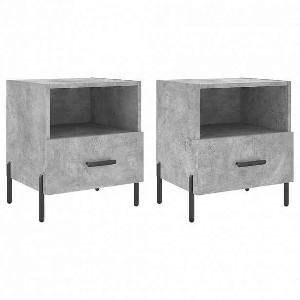 vidaXL Noční stolky 2 ks betonově šedé 40x35x47,5 cm kompozitní dřevo