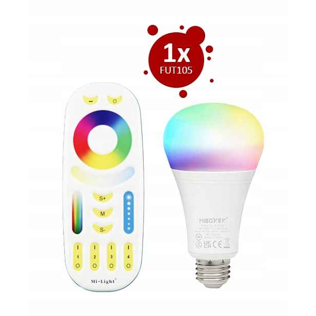 Dálkový Ovladač MiBoxer FUT092 žárovka E27 FUT105 Rgb+cct 12W (Wi-Fi brána)
