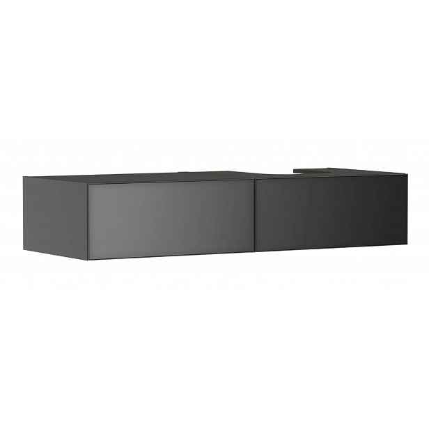 Hansgrohe Xevolos E - Umyvadlová skříňka, 28x137x55 cm, 2 zásuvky, matná šedá/metalická šedá 54324770