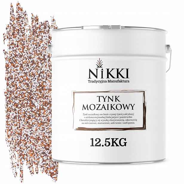 Mozaiková Pryskyřičná Omítka 12,5 Kg Vnitřní Vnější Barva Hnědo-rudá M61