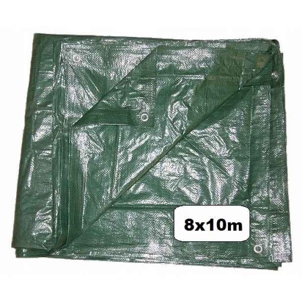 Plachta hrubá zelená 90 g/m² 8 x 10 m