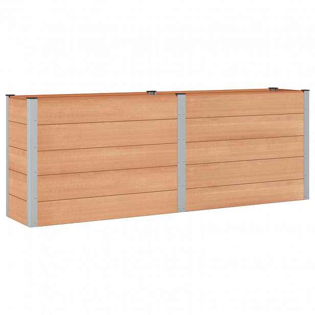 vidaXL Zahradní vyvýšený záhon Hnědá 250 x 50 x 91 cm WPC a hliník