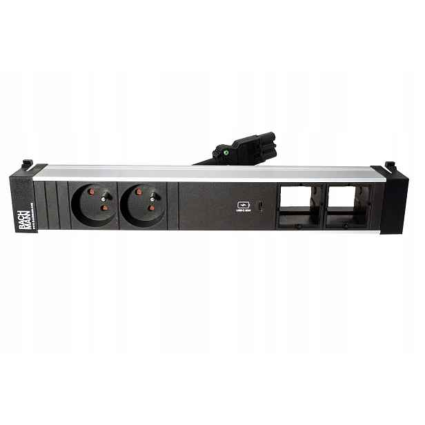 Bachmann Power FRAME,box pro 6 modulů,2x zás. CZ,zdroj 60W(USB C), 2x volné