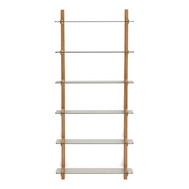 Skleněný modulární policový systém v přírodní barvě 90x202x30,5 cm Sitra – Kave Home