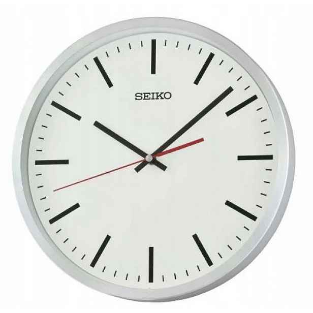 Stříbrný Kovový Kulatý Japonský Hodinový Stroj Seiko QXA861A 30 cm Netyká