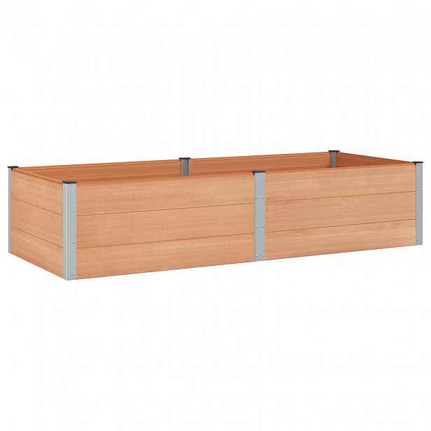 vidaXL Zahradní vyvýšený záhon Hnědá 250 x 100 x 54 cm WPC a hliník