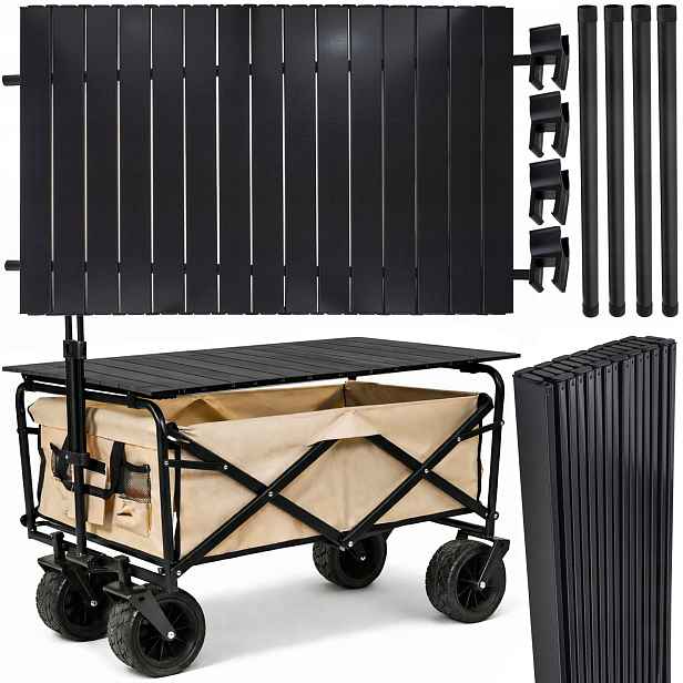 Plážový stolek stolní deska pro plážový turistický vozík 86x53 cm Vorfal