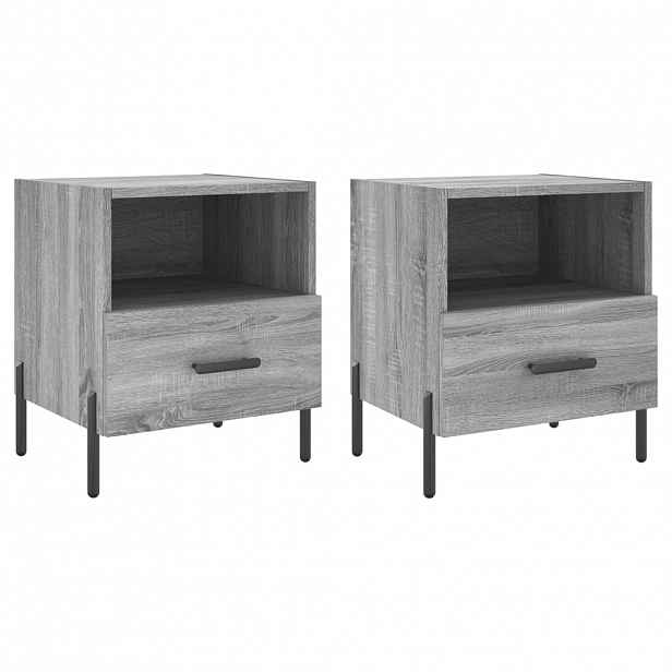 vidaXL Noční stolky 2 ks šedé sonoma 40x35x47,5 cm kompozitní dřevo